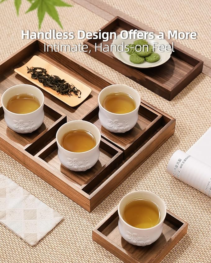 ZENS Japanese Tea Cups Set of 4 – 210ML Embossed Porcelain Japan Tea Cups - Image 5