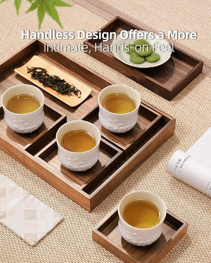ZENS Japanese Tea Cups Set of 4 – 210ML Embossed Porcelain Japan Tea Cups - Image 5