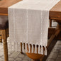 Wracra Rustic Linen Table Runner, Light Coffee Table Runners 60 inches Long | by Wracra