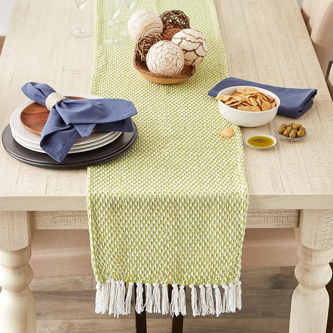 DII Woven Basics Collection 100% Cotton Knit Table Runner - Image 5