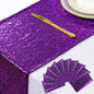 ShiDianYi Sequin Table Runners 10PCs 12x72 Purple Glitter Table Cover by ShiDianYi