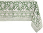 ATOSII Meraki Green 100% Cotton Rectangle Tablecloth, Hand Block Print Washable Table Cover, Dining, Christmas Parties, Outdoors, Weddings, Thanksgiving, Halloween Fall Decor 60 X 108 Inches, 8 Seater