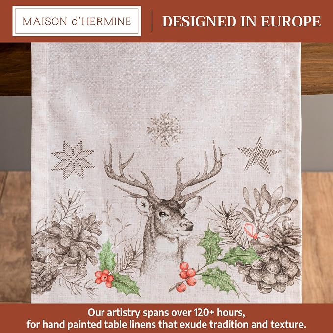 Maison d' Hermine Table Runner 100% Cotton 14.50" x 72" | Table Runners 72 - Image 2