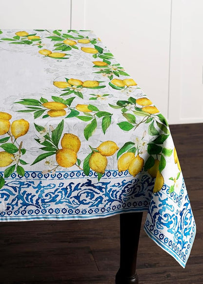 Maison d' Hermine Table Cloth Rectangle Table 100% Cotton 54 x 72 Inches Tablecloth Reusable Decorative for Dining Room Farmhouse Home Valentines Day Decorations Spring Summer - Cedrat