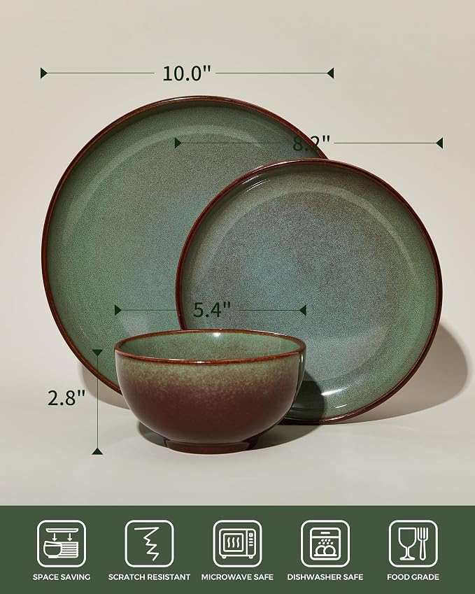 Stoneware Dinnerware Sets Service - Image 2