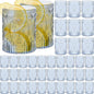 Qinyoung 48 Plastic Vintage Drinking Glasses 8.5oz Stemless Retro Embossed Wine by Qinyoung