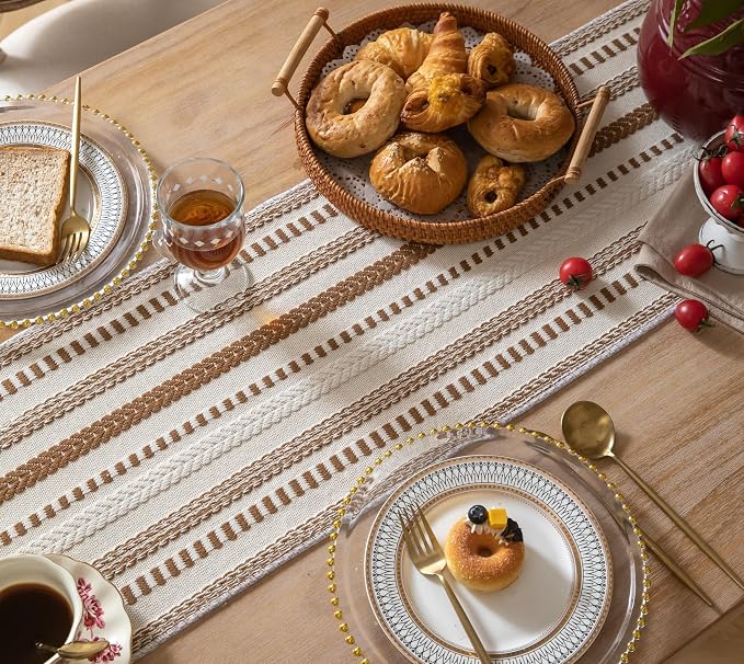 Caflife Boho Table Runner 72 Inchs Long, Dining Room Home Decor - Image 6