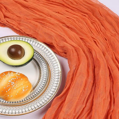 12 Pack 10Ft Orange Cheesecloth Table Runner 23 x 120 Inch | Gauze Rustic Boho - Image 5