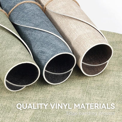 NCUE 13" Faux Leather Round Placemats Set of 6, Reversible Dual-Color | - Image 5