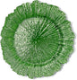 allgala 13-Inch 6-Pack Heavy Quality Plastic Round Charger Plates-Reef Green-HD80335