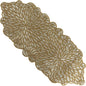 Gold Beaded Table Runner, 13x36 | 85% glass beads, 15% polyester backing by CLEENTABLE