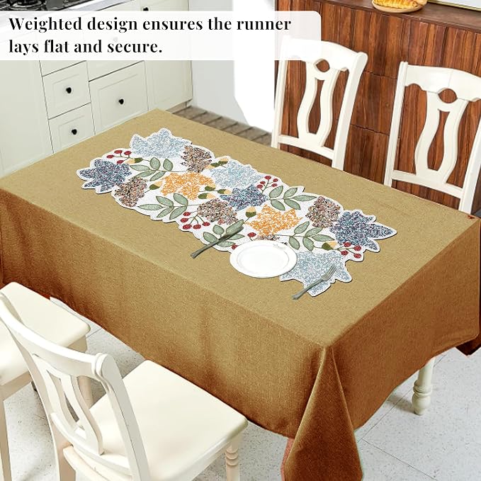 Boho Beaded Table Runner, 13x36 | Handcrafted glass beads, polyester satin - Image 7