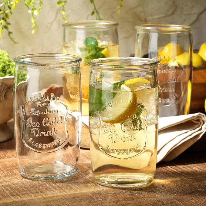Glaver's Set of 8 Highball Glass Cups 20 OZ Stemless Tall Drinking Glasses - Image 4