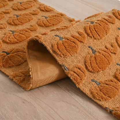 Artoid Mode Caramel Soft Faux Fur Fall Table Runner 13x90 Inch | Seasonal - Image 6