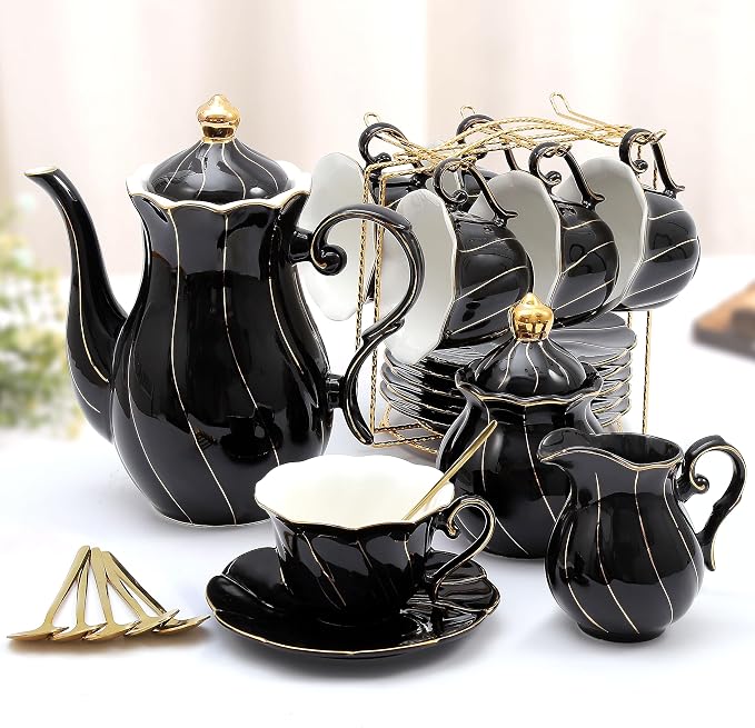 DUJUST 22 pcs Porcelain Tea Set by DUJUST