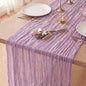3 Pack Lilac Purple Cheesecloth Table Runner 120 Inch Boho Wedding Decor | by Fixwal