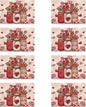 XCHI Roses Flowers Love Hearts Vase Valentine’s Day Placemats Set of 8 Table Mats for Party Home Kitchen Dining Table Decorations 12x18 Inch