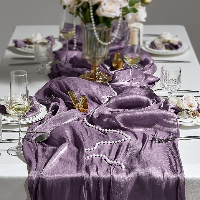 Leetaltree Dazzle Table Runner-Luxury Scarf Table Runner 120 Inch 10FT by Leetaltree-ArtatEveryTable