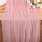 10FT Dusty Rose Chiffon Table Runner 30x120 Inches Sheer Table Runner Boho by SAJOO