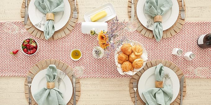 DII Woven Basics Collection 100% Cotton Knit Table Runner - Image 5
