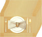 Gold Vinyl Placemats Set of 12, Heat Resistant Table Placemats | 18x12 inch by Uolr
