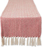 DII Woven Basic Tabletop Collection Chevron Table Runner, Tango Red by DII