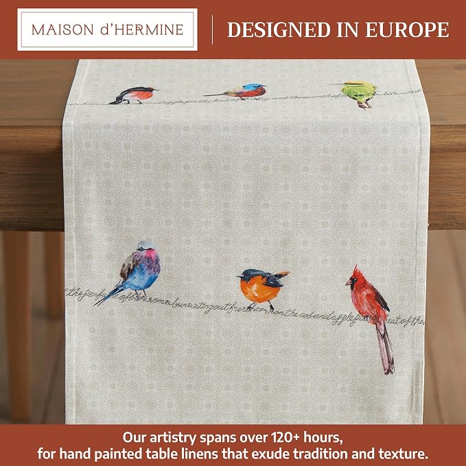 Maison d' Hermine Table Runner 100% Cotton 14.50" x 108" | Table Runners 108 - Image 2