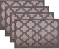 Elegant Placemats Vinyl Woven Heat-Resistant Placemats Set of 4 Washable Easy to Clean Table Mats for Dining Room and Decorate (Brown)