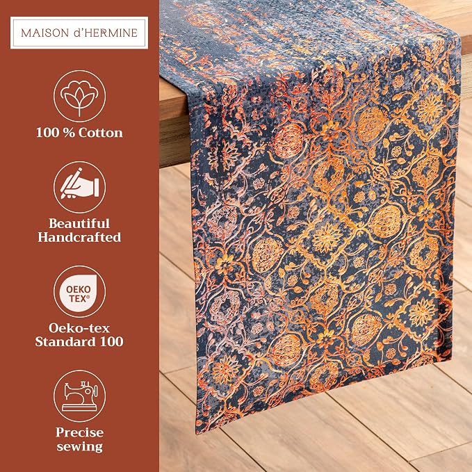 Maison d' Hermine Table Runner 100% Cotton 14.50" x 108" | Table Runners 108 - Image 2
