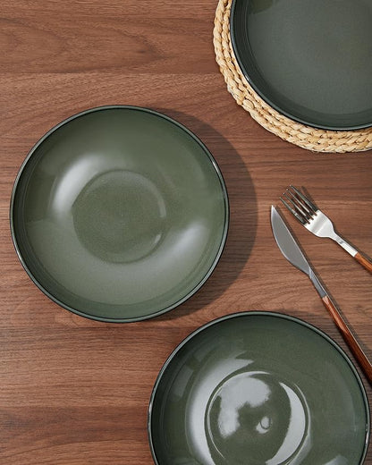 Pasta Bowls Set of 4, Reactive Glaze Salad Bowl 30 oz, Microwave & Dishwasher - Image 6