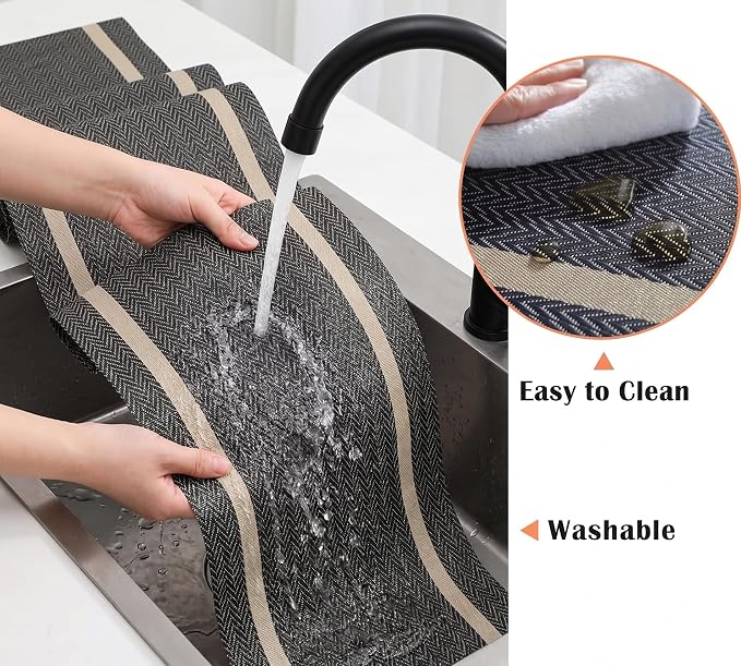 FAVE Woven Vinyl Table Runner 72x12 Inches Heat Resistant Table Runner | - Image 7