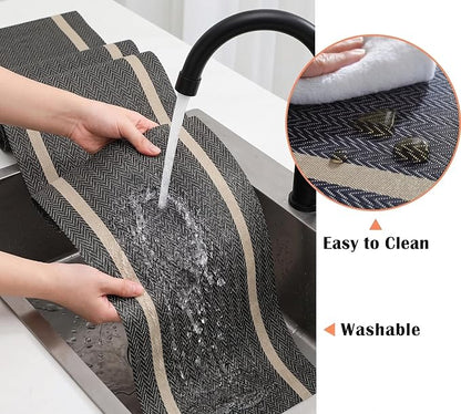 FAVE Woven Vinyl Table Runner 72x12 Inches Heat Resistant Table Runner | - Image 7