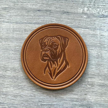 Dog Breed Leather Coasters – Premium Full Grain Table Protectors - Image 5