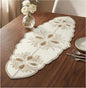 Beaded Table Runner, 13x36 in, polyester back, artisan-crafted, dining & by CLEENTABLE