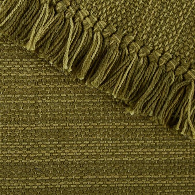 DII Variegated Tabletop Collection, Placemat Set3x19, Olive Green, 6 Piece - Image 3