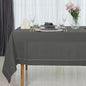D'Moksha Homes Charcoal Grey Linen Tablecloth 60 x 156 Inch - 100% Pure Linen Grey Tablecloth for Rectangle Tables - Classic Hemstitch, Machine Washable Table Cloth for Spring, Easter