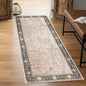 Keen Home Design 2x10 Rug - Machine Washable Runner Rug with Non-Slip Backing, Ideal for Hallway, Entryway, Kitchen, Laundry Room - Vintage, Easy Clean, Durable, Low Pile - (2'6" x 10')