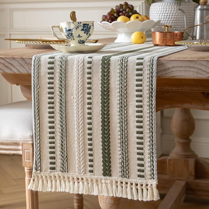 Caflife Boho Table Runner 13 x 90 Inch Long, Dining Room Home Decor - Image 2