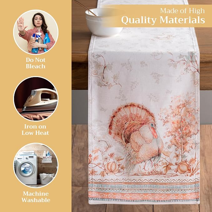 Maison d' Hermine Table Runner 100% Cotton 14.50" x 72" | Table Runners 72 - Image 3