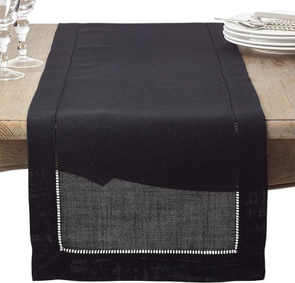 SARO LIFESTYLE Hemstitched Border Table Runner - Image 2