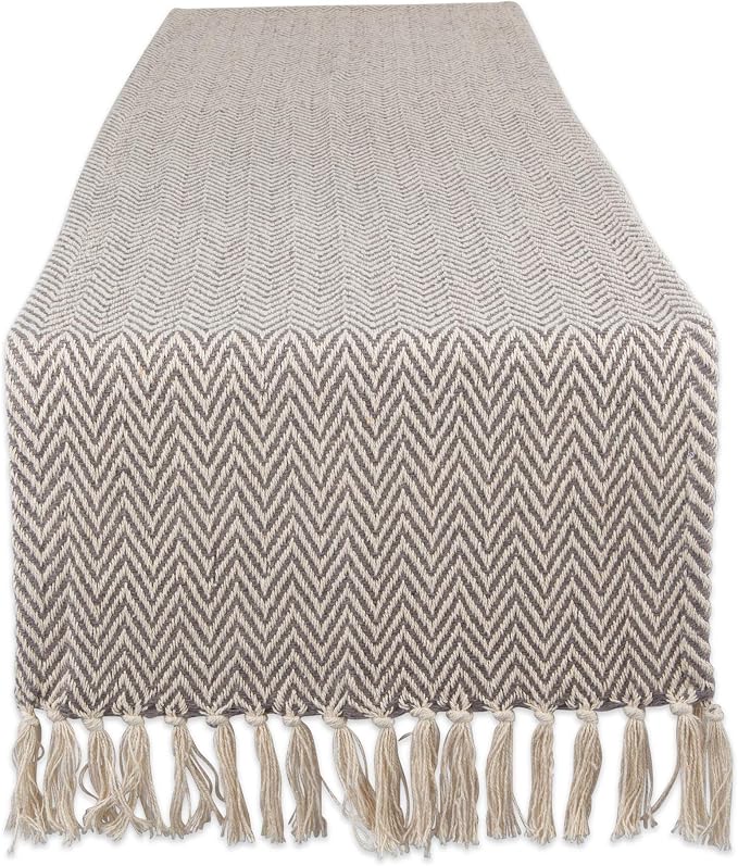 DII Woven Basic Tabletop Collection Chevron Table Runner by DII