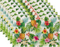 Pineapple Placemats Set of 6,Summer Hawaiian Tropical Fruit Palm Leave Flower Table Mats Non-Slip Heat Resistant Washable Placemat for Party Kitchen Dining Table Decoration Indoor Outdoor