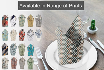 RUVANTI Cloth Napkins Set of 6 Cotton 100%, 18x18 Inches Napkins Cloth Washable, Soft, Absorbent. Cotton Napkins for Parties, Christmas, Thanksgiving, Weddings, Dinner Napkins Cloth - Faded