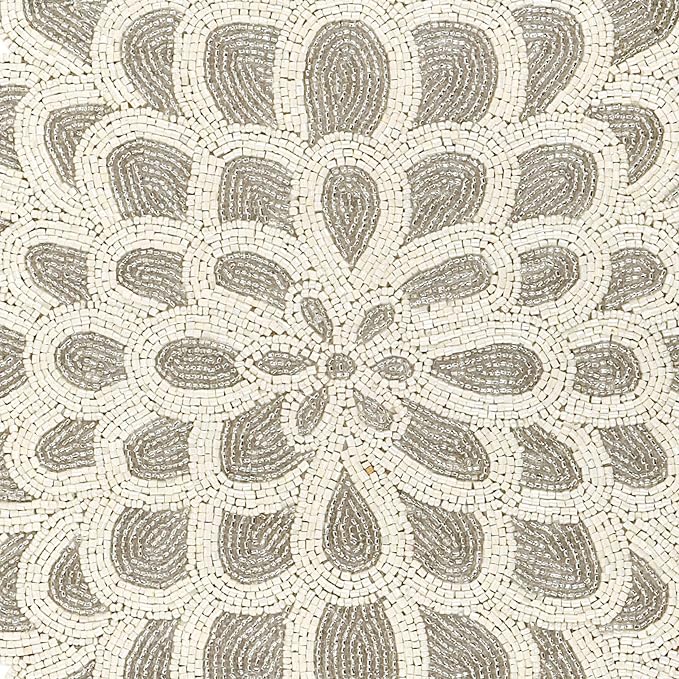Hand-Beaded Table Runner, 13x36 | 85% glass beads, 15% polyester backing - Image 2