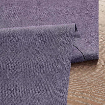 Basic Linen Style Table Runner, 14x48 Inch Purple | Mitered Corner Design - Image 6