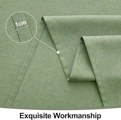 Smiry Rectangle Table Cloth Linen Textured, Waterproof Spillproof Anti-Wrinkle Burlap Tablecloth, Washable Decorative Fabric Table Cover for Dining, Party, Banquet, 60 x 84 Inch, Sage Green