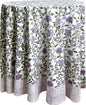 ATOSII Mahoka 100% Cotton Round Spring Summer Tablecloth, Block Print Floral Table Cloth for Kitchen Dining Linen I Parties, Weddings, OutdoorsI 72" Inches Round, 4 Seater