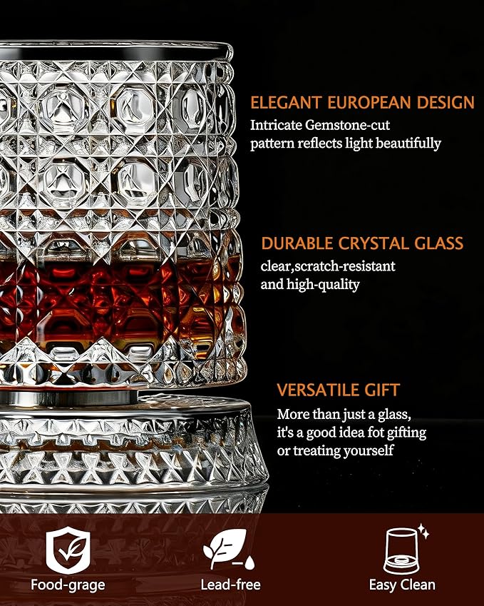 CEEFU 360° Spinning Whiskey Glasses Set - Image 5