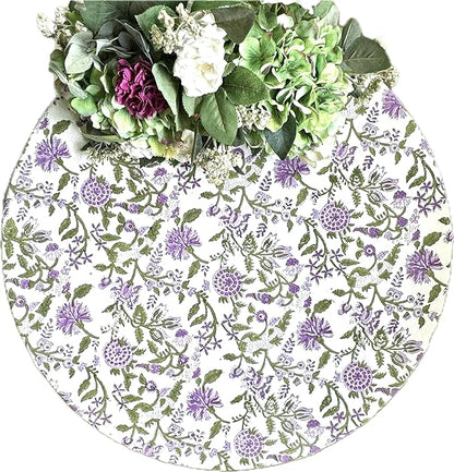 ATOSII Cotton Tablecloth Mahoka 90" Inches Round
