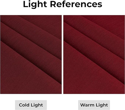 D'Moksha Homes Linen Dark Red Table Runner 108 Inches Long - 100% Pure Linen 14 x 108 Inch Table Runner for Valentines, Spring - Classic Hemstitch